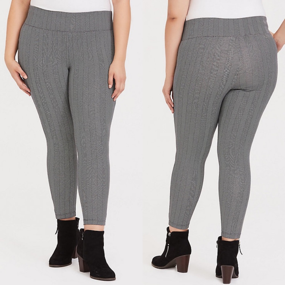 Torrid Herringbone Studio Ponte Slim Pixie Pants